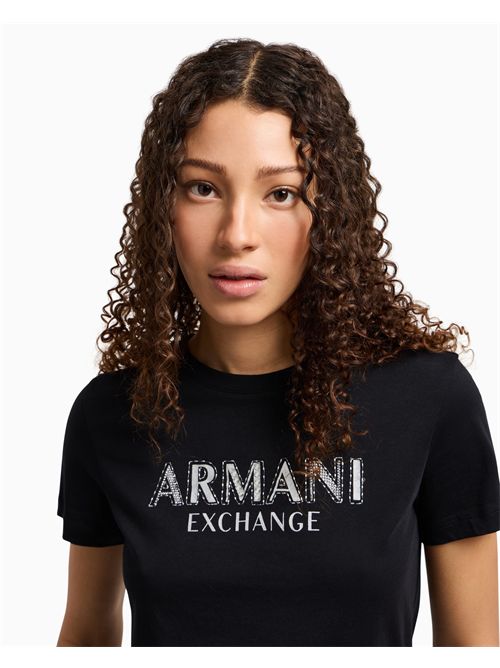 t-shirt donna nera ARMANI EXCHANGE | XW000387AF10354/UC001